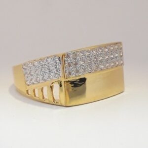916 cz gold rings for men