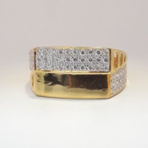 916 cz gold rings for men