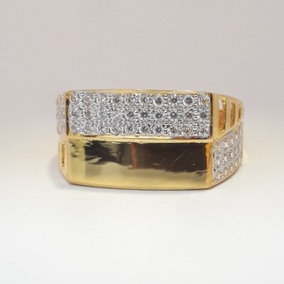 916 cz gold rings for men
