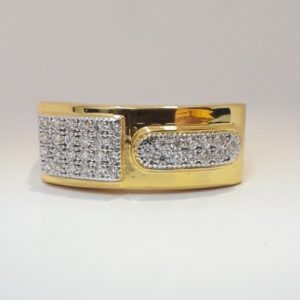 916 cz gold exclusive gents ring