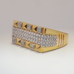 916 cz gold extreme ring for men