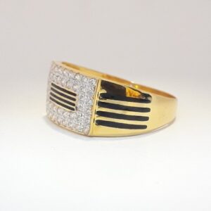 916 cz gents carving ring