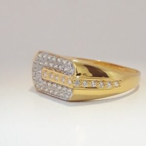 916 cz fancy gents ring