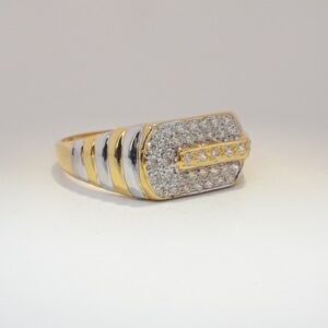 916 cz fancy gents ring
