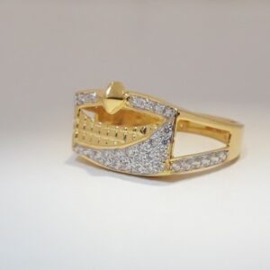 916 cz gold men's ring