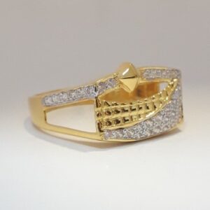 916 cz gold men's ring