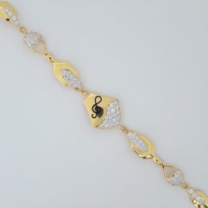 916 gold unique carving bracelet