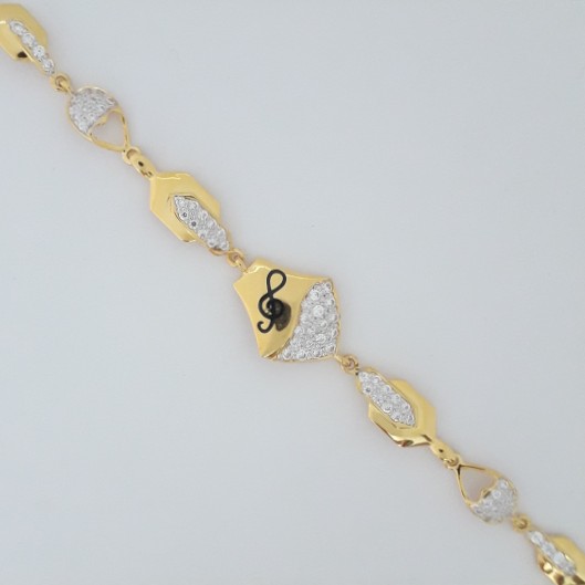 916 gold unique carving bracelet