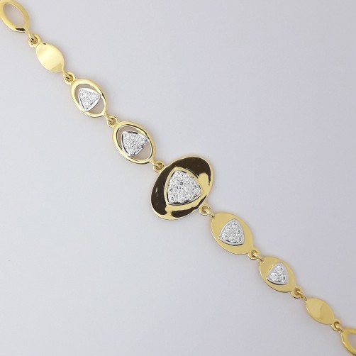 916 Gold light weight fancy bracelet