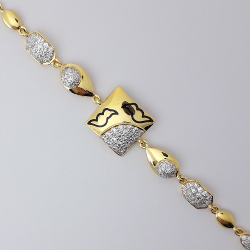 916 Gold fancy carving bracelet