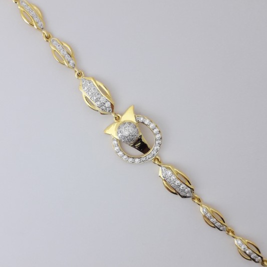 916 cZ gold bracelet