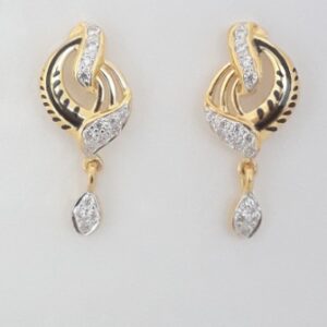 916 Gold fancy carving earrings WE5241
