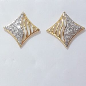 916 Gold Square shape light weight earrings CG4126
