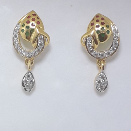 916 Gold CZ earrings TM4987