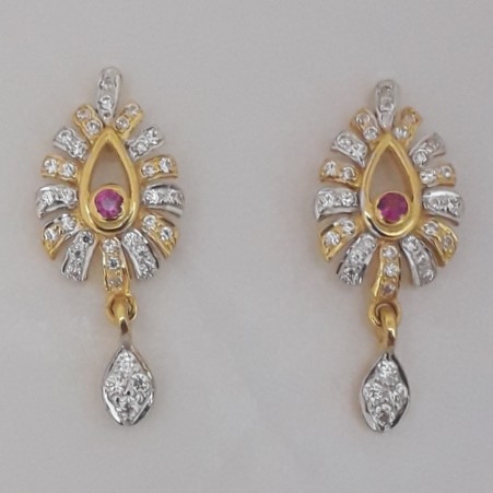 916 Gold CZ earrings PD2359