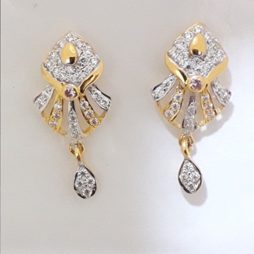 916 Gold CZ Fancy earrings