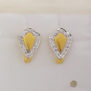 916 Gold j shape earring TI7035
