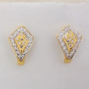 916 Gold j shape earrings JZ8093