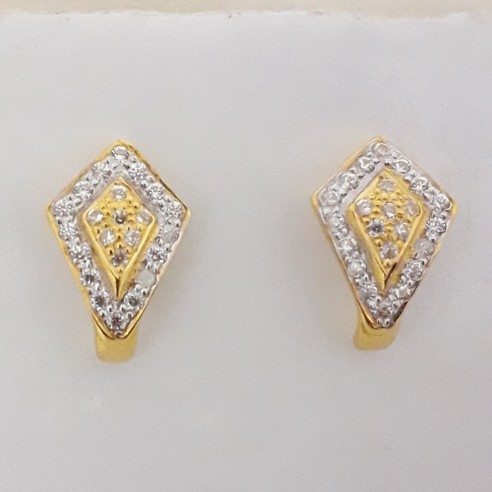916 Gold j shape earrings JZ8093