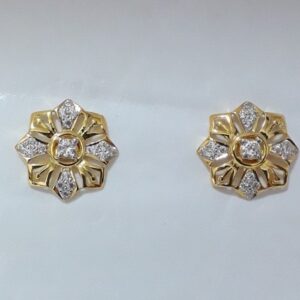 916 Gold light weight round earrings