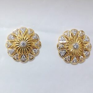 916 Gold casual round earrings