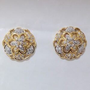 916 fancy round earrings