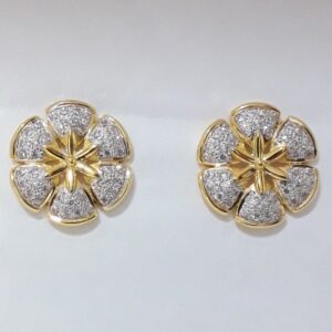 916 Gold round earrings