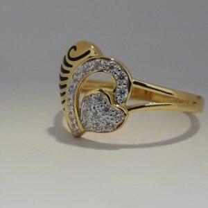 916 heart shape fancy carving ring