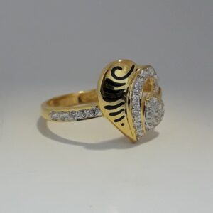 916 heart shape fancy carving ring