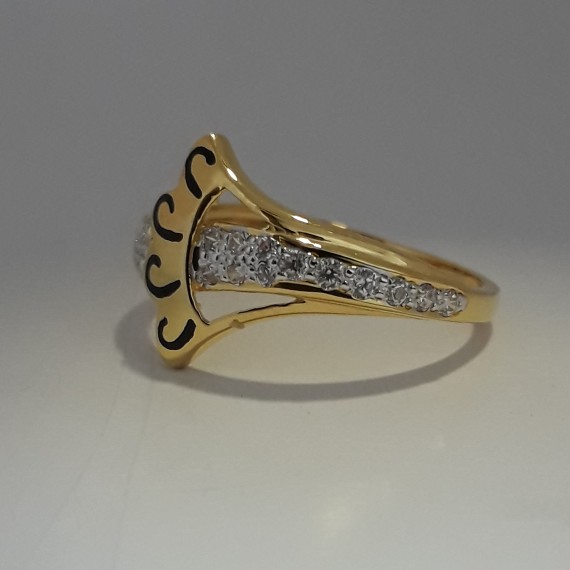 916 Gold fancy carving ring for woman MJ-ZA6511 - Image 2