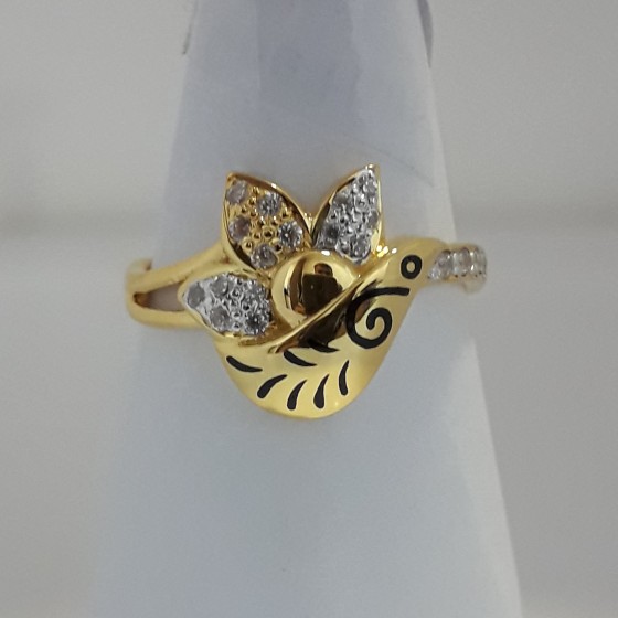 916 Gold fancy carving ladies ring MJ-WX1431