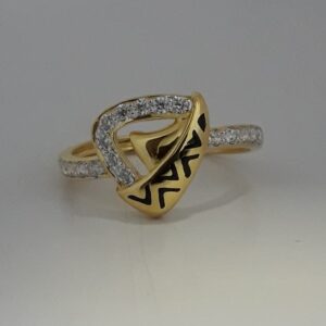 916 Gold fancy carving ring for woman MJ-DK9348