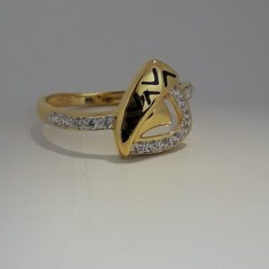 916 Gold fancy carving ring for woman MJ-DK9348