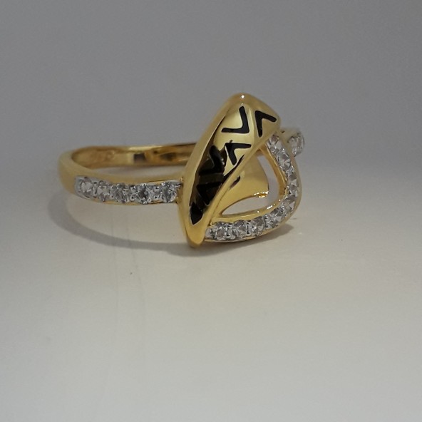916 Gold fancy carving ring for woman MJ-DK9348 - Image 2