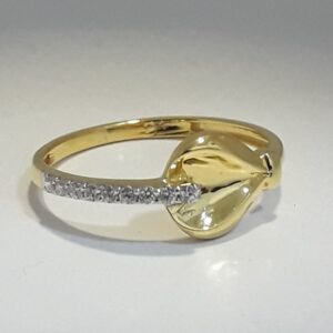 916 Gold light weight ladies ring MJ-ED5170