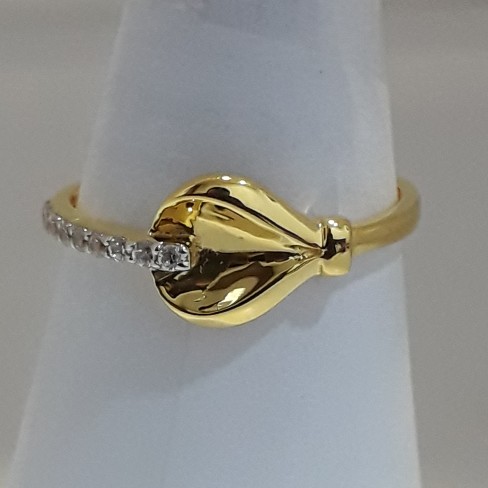 916 Gold light weight ladies ring MJ-ED5170