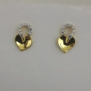 916 Gold fancy baby earrings