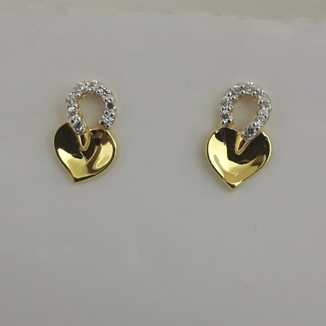 916 Gold fancy baby earrings