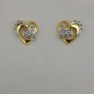 916 fancy heart shape earrings