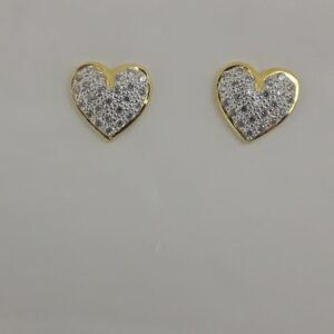 916 Gold heart shape earrings
