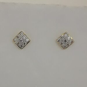 916 Gold CZ kids earrings