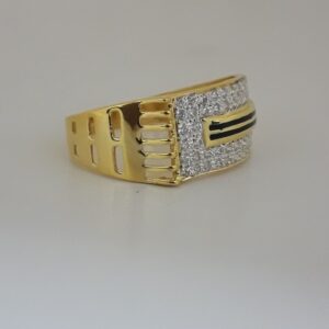 22ct unique carving gents ring
