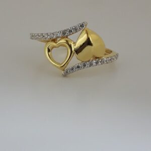 916 Gold heart shape women ring