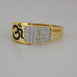 unique carving om men's ring