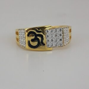 unique carving om men's ring
