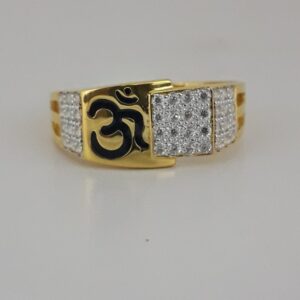 unique carving om men's ring