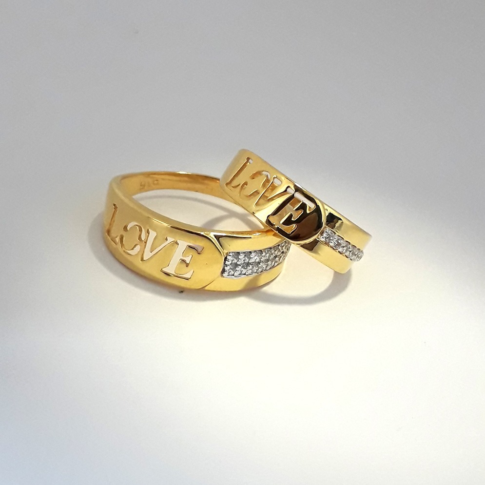 916 Gold Fancy Couple Ring MJ-R017