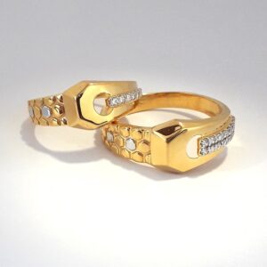 22KT Gold Attractive Couple Ring MJ-R016