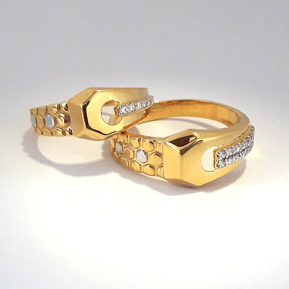 22KT Gold Attractive Couple Ring MJ-R016