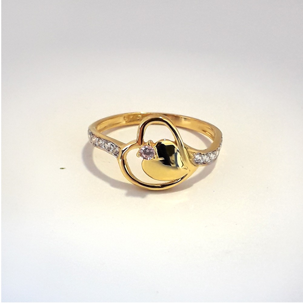 22Kt Gold Heart Shape Ring For Women MJ-R013